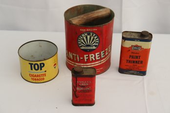 #9 -4 Mixed Advertising Tins