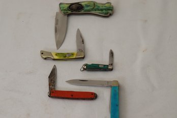 56-lot Of Five Folding Knives