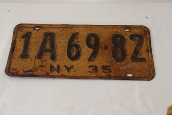 69. New York License Plate 1935