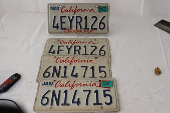 80. 2 Pair Matching CA Plates