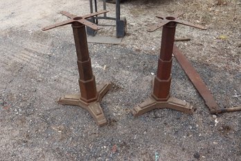 238. Pair Art Deco Cast Iron Bases