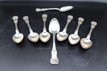 278 Silverplate Spoons 8 Antique