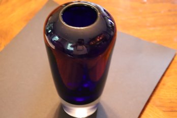 31-cobalt Blue Glass Vase