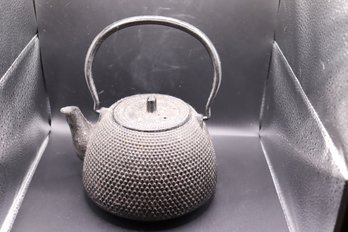 -106 - Cast Iron Asian Teapot Signed