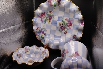 128 - 3 Piece Decorated Ceramic Set By Mackenzie & Childs