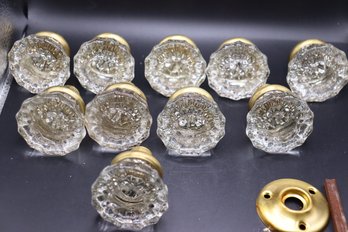 134- Five Pairs Of Glass Door Knobs