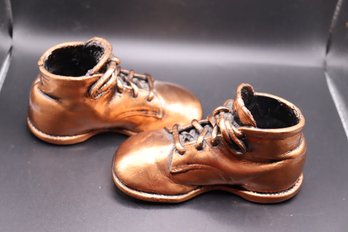 136- Bronzed Baby Booties