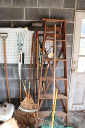 156- Six Foot Step Ladder And Tools