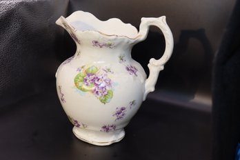 8 - Porcelain Pitcher Violets