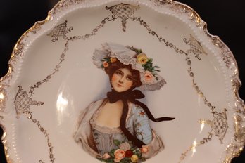 20 - Crescent China Victorian Woman Plate