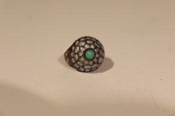 73 - Silver Enamel Ring