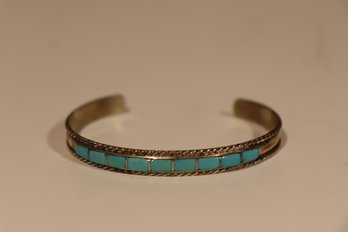 75 - Turquoise Silver Bangle