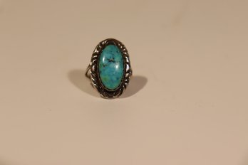 77 - Silver Turquoise Ring