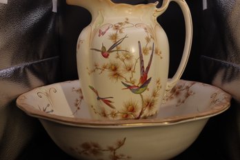 335- Crown Ducal Pitcher And Bowl