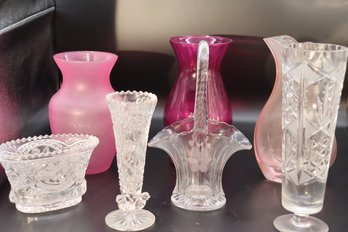 375 Mixed Vase Lot Pink Etc