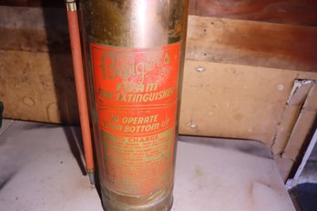 439 Vintage Brass Fire Extinguisher