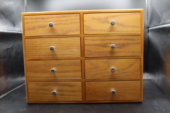 488 Contemporary 8 Drawer Oak Cabinet