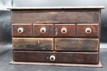 488 Antique Multi Drawer Cabinet With Contents