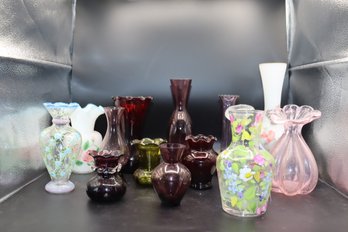 494 Lot Colored Vases