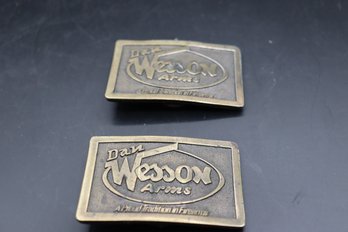 495 Pair Vintage Dan Wesson Belt Buckles