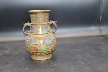 499 Brass Oriental Vase
