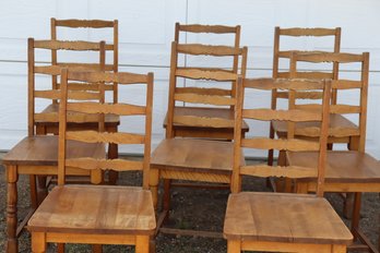 Set Of 8 Wood Chairs-65