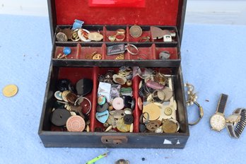 Lot Of Buttons And Jewelry - 128