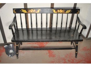 Stenciled Windsor Bench-90