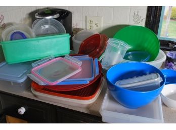 Large Lot Of Plastic Storage Containers -266