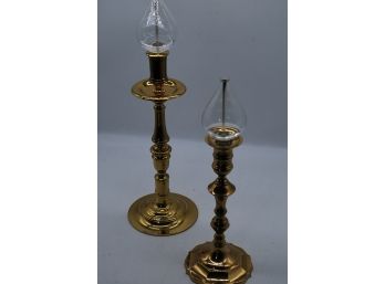 2 Carolina Brass Candle Sticks -257