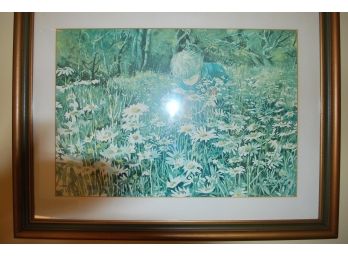 Child In Garden Print-103