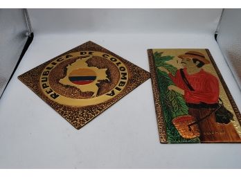 Two Colombia Decorative Wall Hangings-80