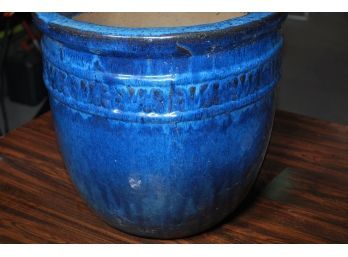 Large Ceramic Blue Planter-74