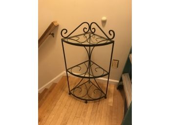 Metal And Glass Corner Stand 75