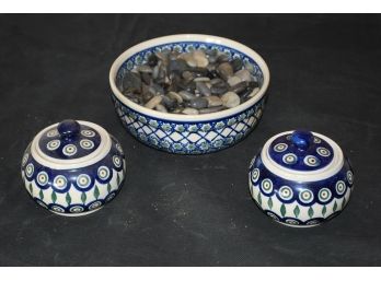 4 Piece Of Polish Pottery-135