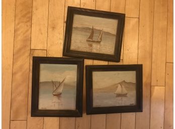 Lot Three Decorative Oil On Board Paintings 78