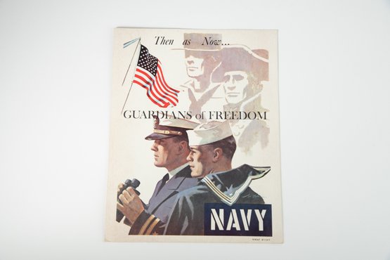 Then As Now - Guardians Of Freedom - Navy Poster