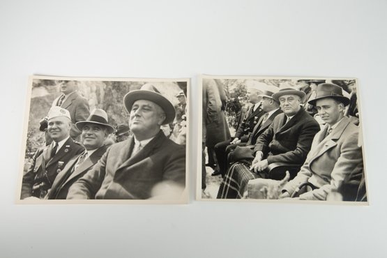 2 Vintage Franklin D Roosevelt FDR Edward Scheiberling Photos