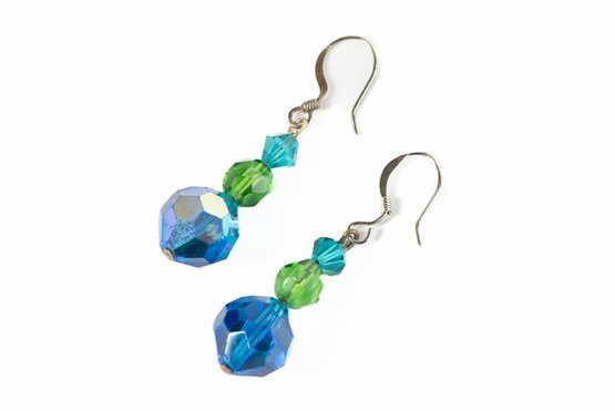 Multi Color Glass Bead Earrings
