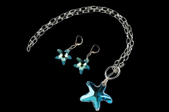 Star Necklace Earrings Set