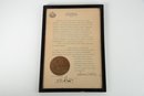 Framed 1921 Signed Document On The Reception Of European WWI Italian Army Commander In Chief & More
