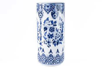 Blue & White Floral Design Ceramic Umbrella/Walking Stick Stand