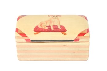 Hand Painted Ceramic Dog Box