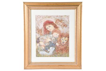 Artist Signed Edna Hibel The Laurels Collection 'The Wonder Of Peace' Limited Edition Print