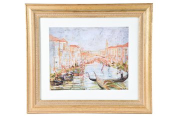 Artist Signed Edna Hibel The Laurels Collection 'Venice Scene' Limited Edition Print