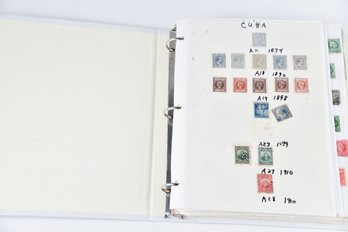 Large Antique & Vintage Cuba Chile Colombia Stamp Binder CollectionSKU29