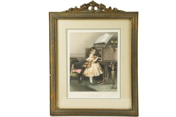 Framed Fisher Son & Co Elizabeth Jane Portrait At Piano