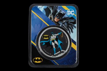 2023 Samoa 1 Oz Silver DC Comics Batman Colorized Silver Coin SKU 44