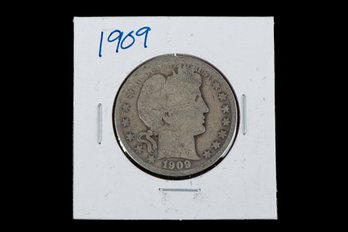 1909 Barber Half Dollar Coin SKU 60