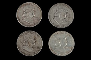 (4) Ben Franklin Half Dollar Coins SKU 119